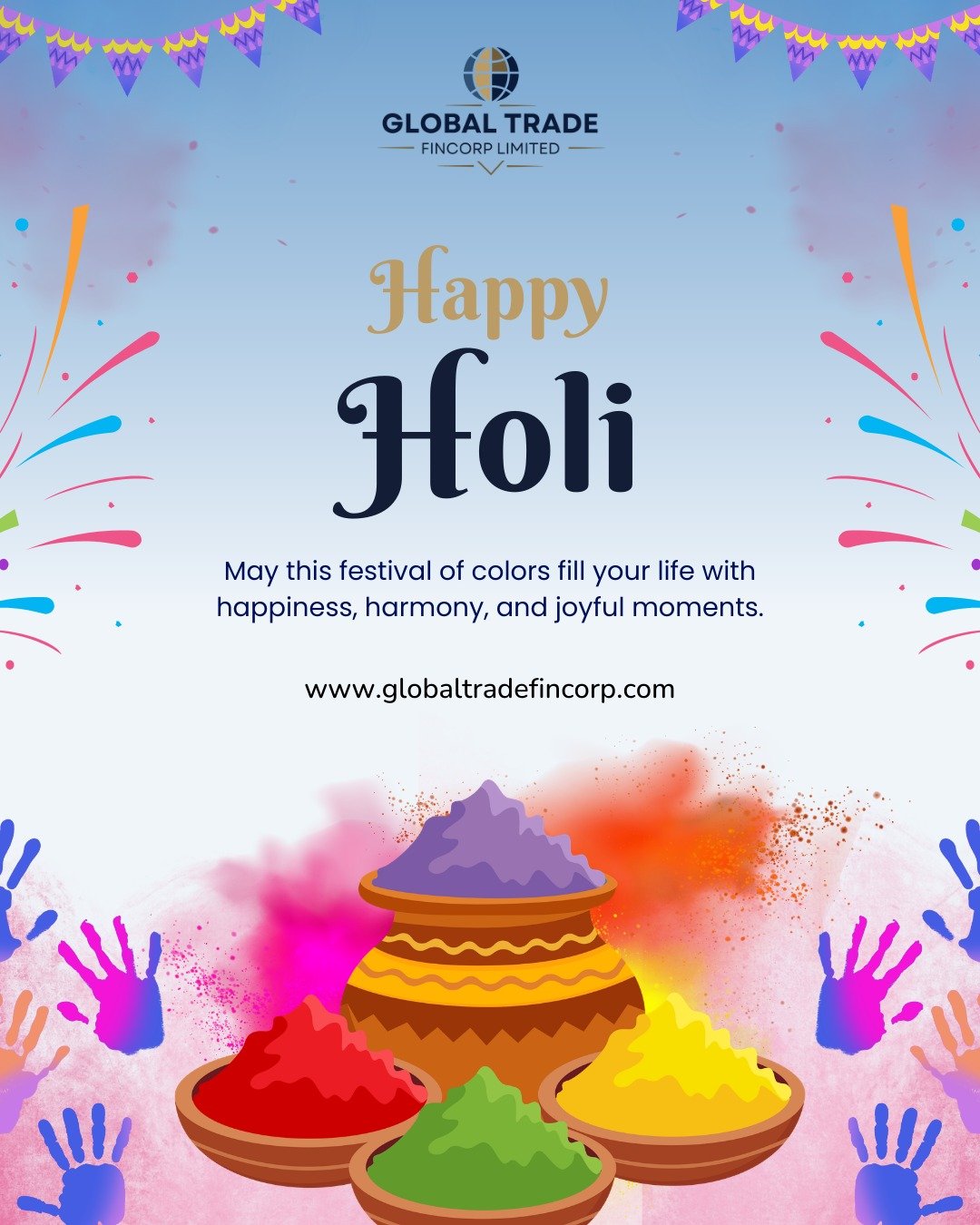 Celebrate the vibrant spirit of Holi with colors of joy, unity, and new beginnings! 🌈✨Global Tr