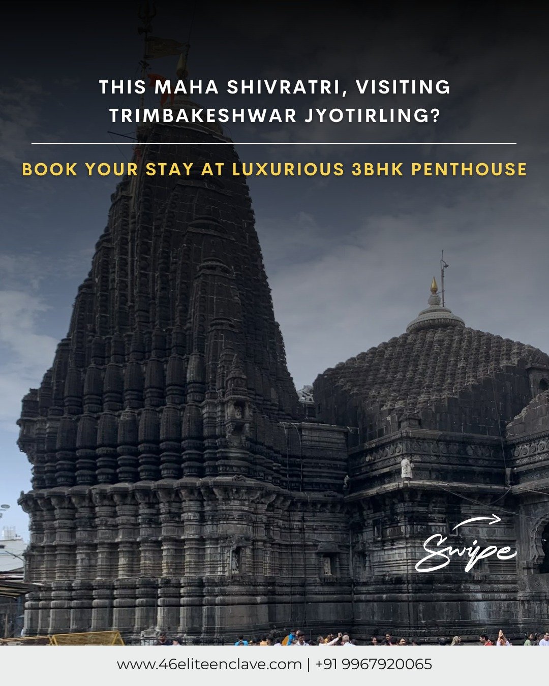 Stay in luxury at our spacious 3BHK penthouse near Trimbakeshwar 🕉️✨Perfect for families and de