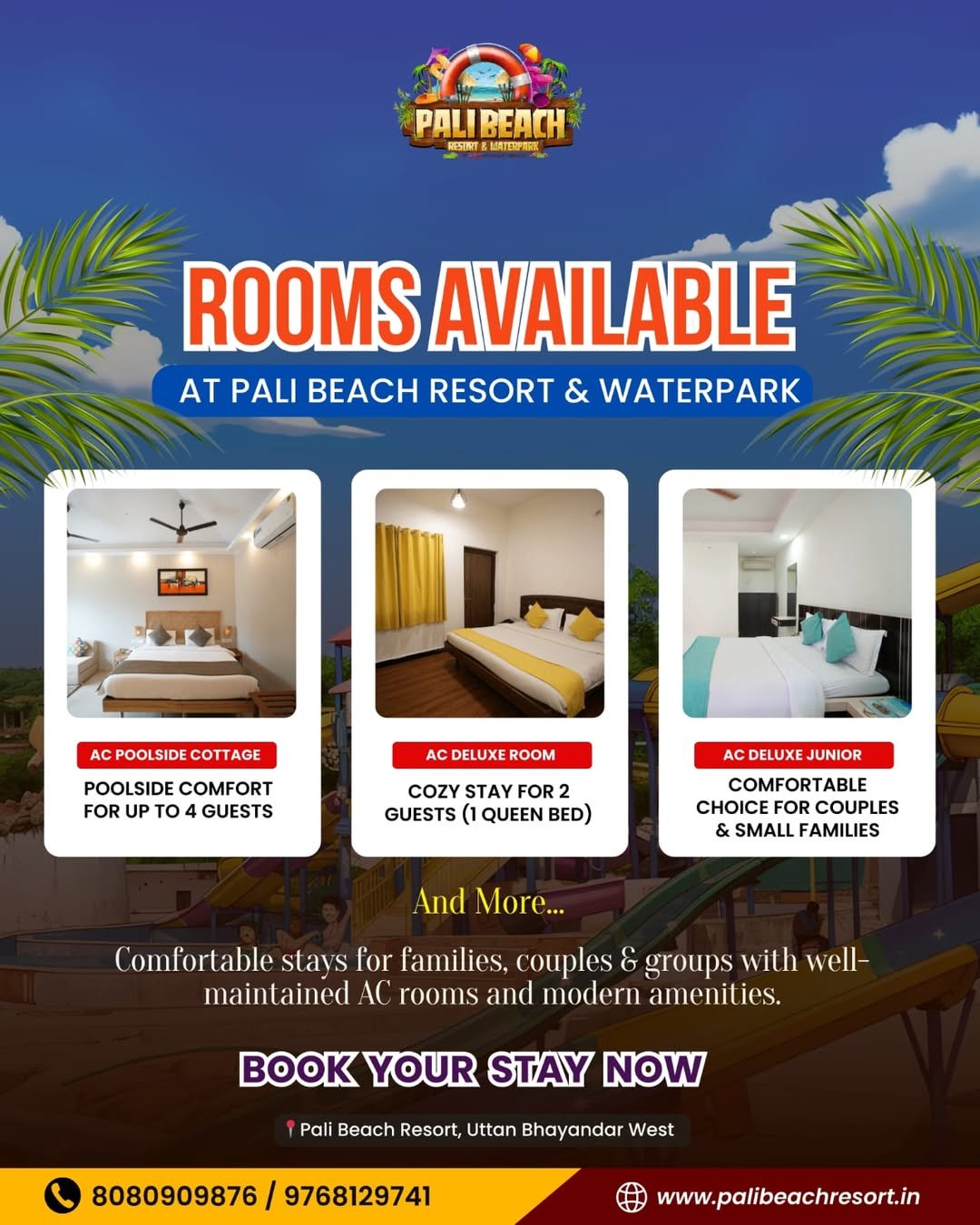 Your perfect staycation starts here. 🌊✨Pali Beach Resort & Waterpark welcomes you with stylish